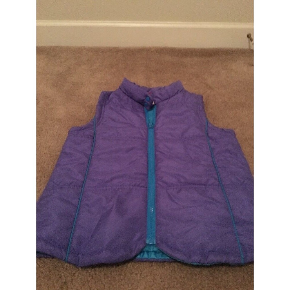 LEI Puffer Vest Full Zip Girls Size XL Purple Blue